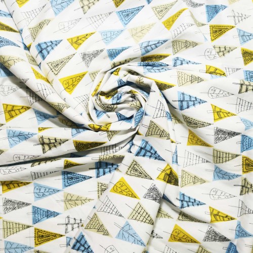 Triangle Tree Cotton Printed