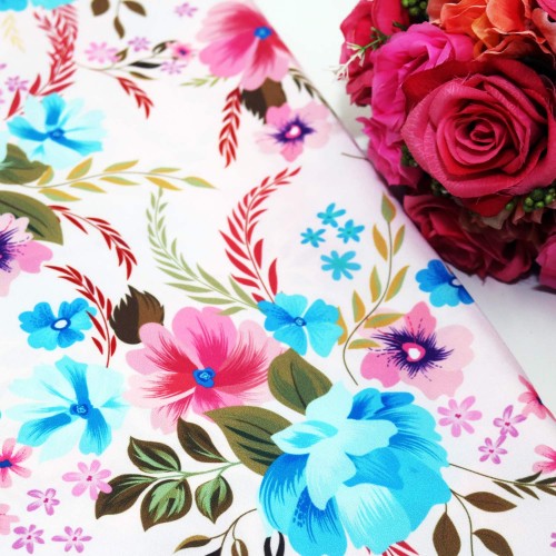 Wonderful Flora Polycrepe Printed