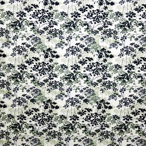 White Base Flower Polycrepe Printed