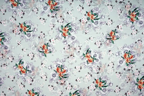 WATERLILIES PRINTED CHIFFON